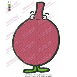 Cartoon Onions Standing Embroidery Design